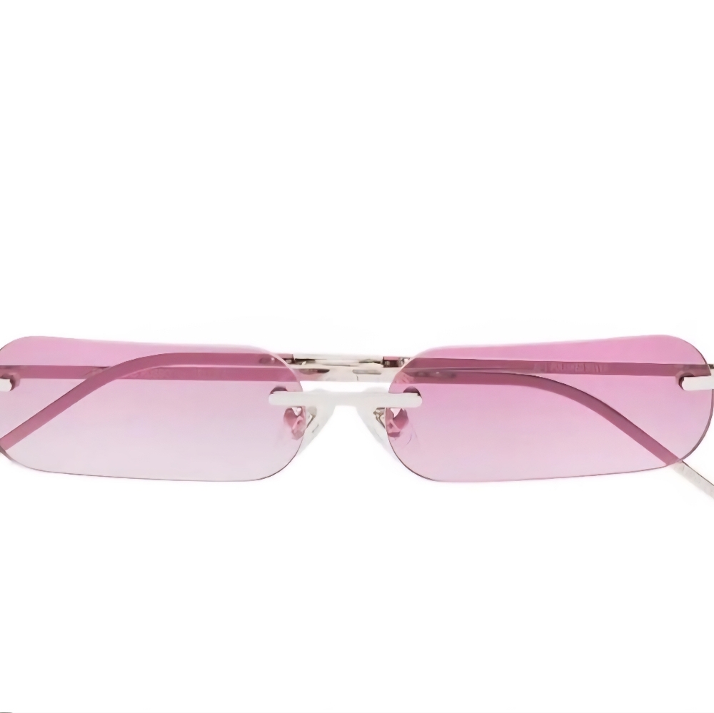 Pink Rimless Sunglasses